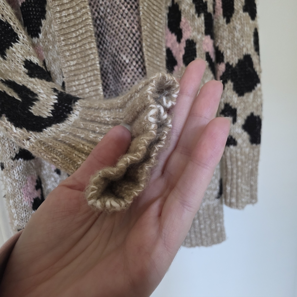 Mossimo Supply Co. Leopard Print Cardigan Sweater - Picture 6 of 11